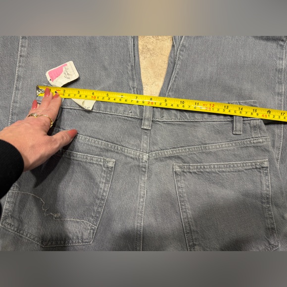 Free people slouch wide barrel Gray Denim Jeans with Tag - Size 28 - Picture 8 of 8